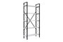 Nordure Estantería 90x180x33.5 cm Tablero Melamina y Metal Blanco Negro